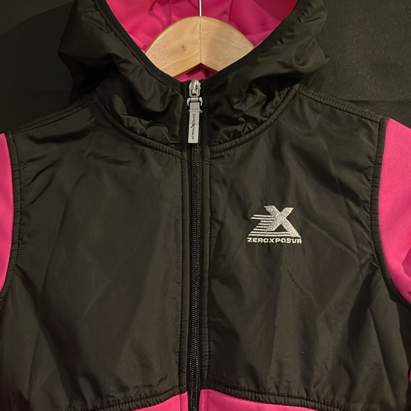ZeroXposur Girls Pink & Black Hooded Jacket - Size 7/8 - Picture 2 of 7